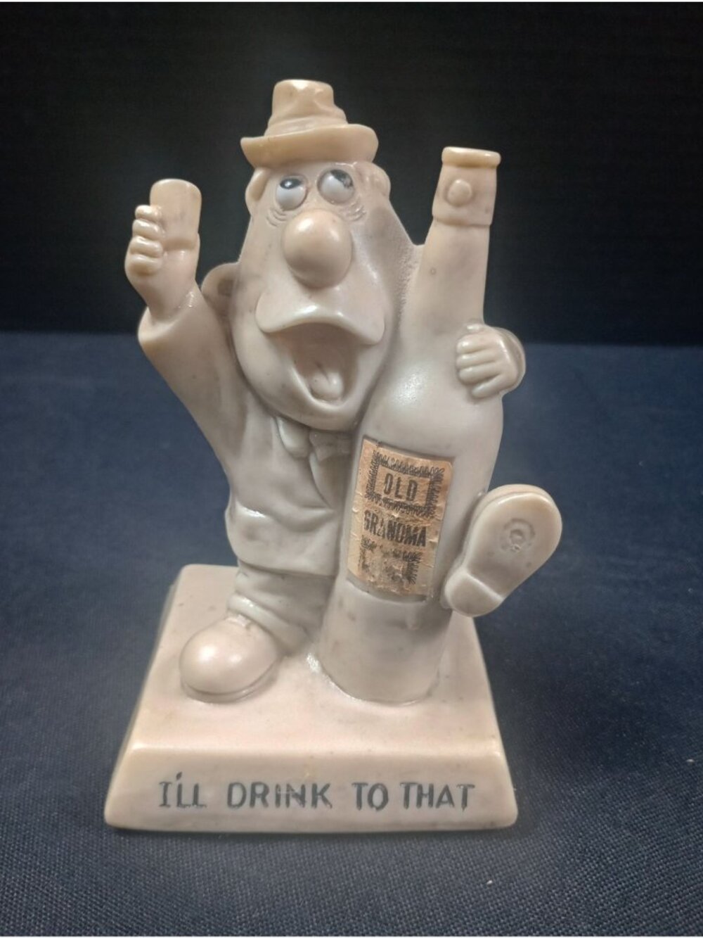 Vintage Retro Russ Berries 1970 s "I'll drink to that" figurine